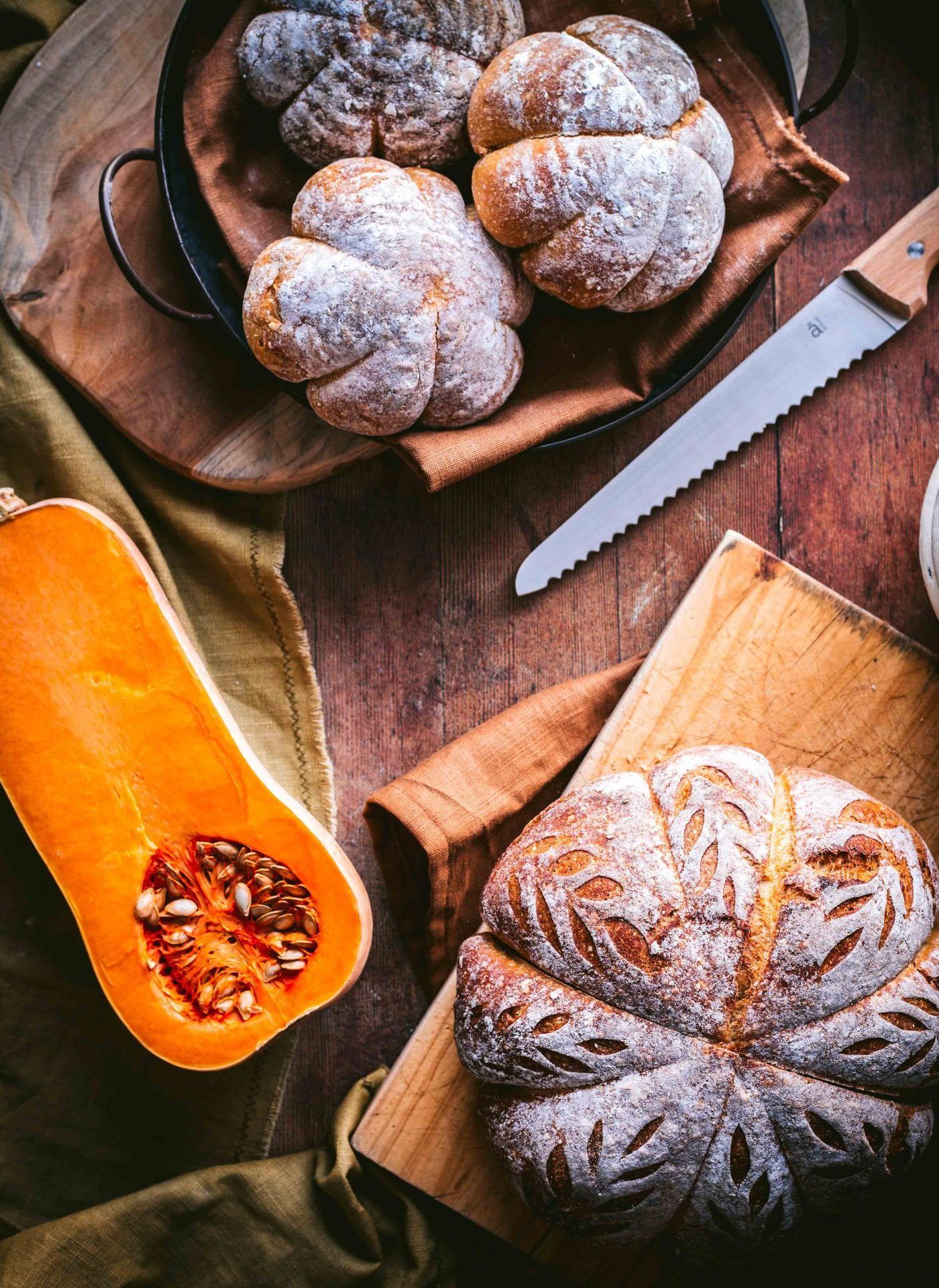 pan de calabaza de masa madre