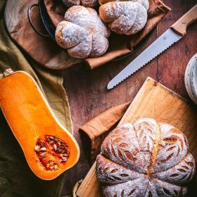 pan de calabaza de masa madre