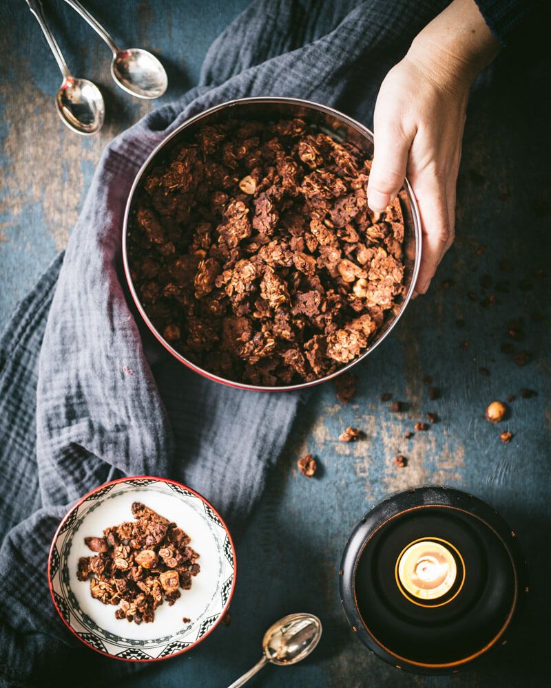 granola casera de masa madre